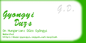 gyongyi duzs business card