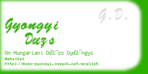 gyongyi duzs business card